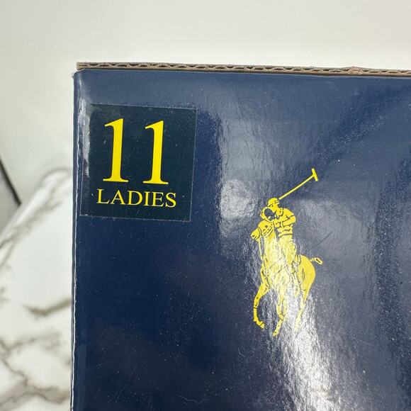 Polo Ralph Lauren Polo Bear American Navy Moccasin Slippers Size 11 Womens - Picture 6 of 6